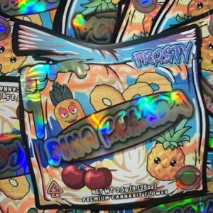 This strain bursts with pineapple, creamy coconut, and a refreshing hint of minty coolness. Its aroma is fruity and sweet,