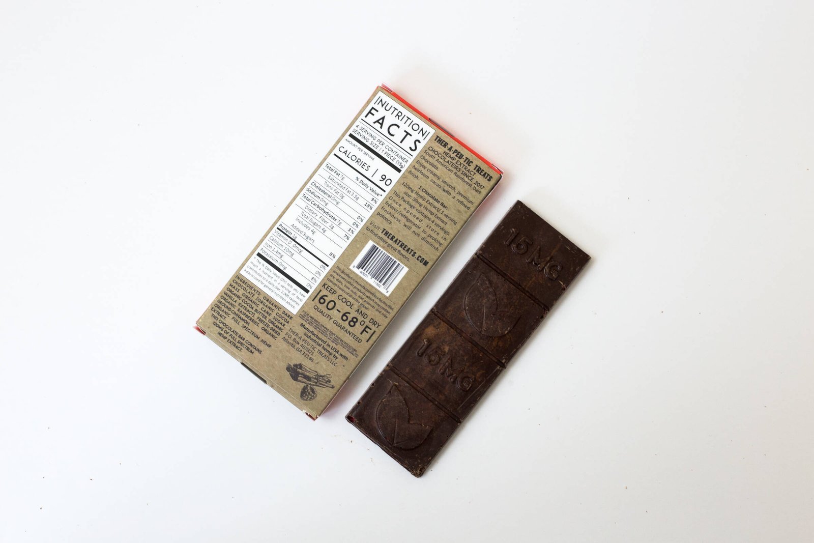 therapeutic treats raspberries & cinnamon cbd chocolate 60mg bar therapeutic treats raspberries & cinnamon cbd chocolate 60mg bar