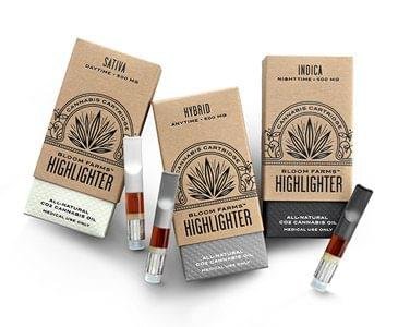 Bloom Farms vape line is fashion forward and health conscious. Its Highlighter collection is touted as a discreet choice. More so, it uses only "pure, all-natural cannabis oil" with a THC potency around 50-70%.